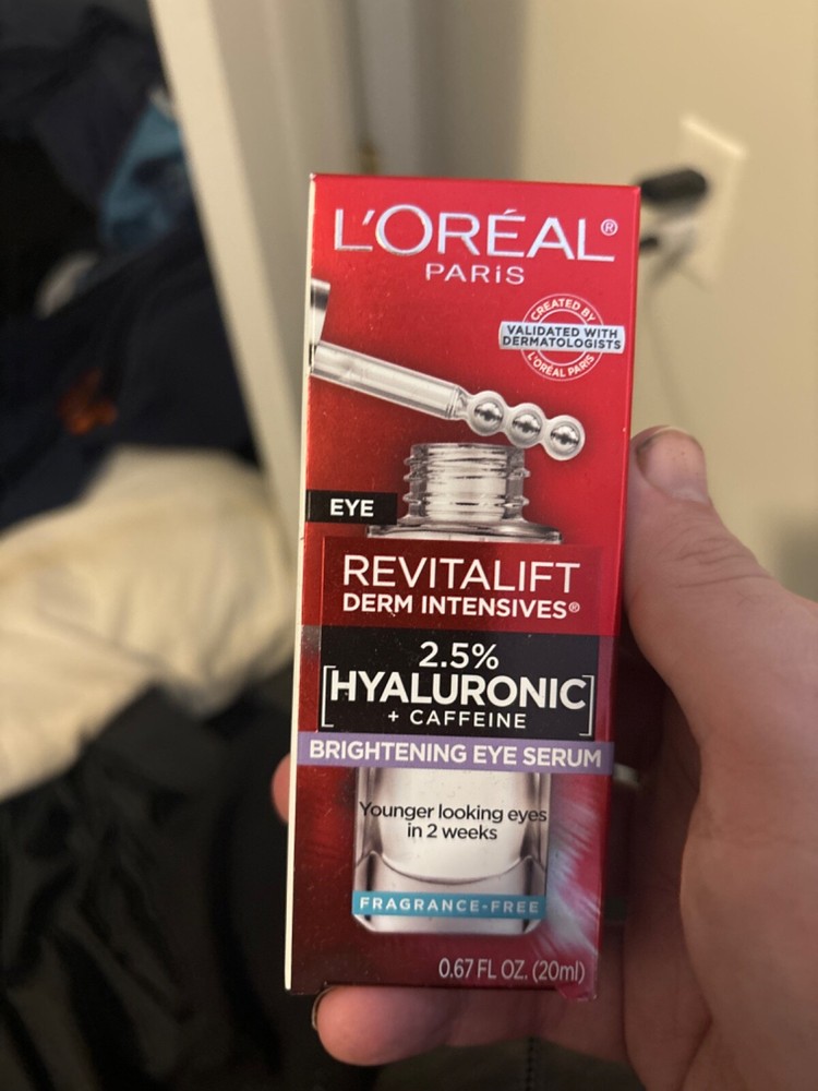 L'Oreal Paris Revitalift Derm Intensives Hyaluronic Acid +Caffeine Eye Serum