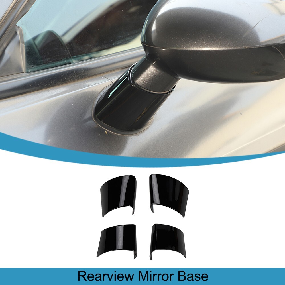 4PCS Exterior Rearview Mirror Base Cover Trim for Dodge Challenger 2009-2023