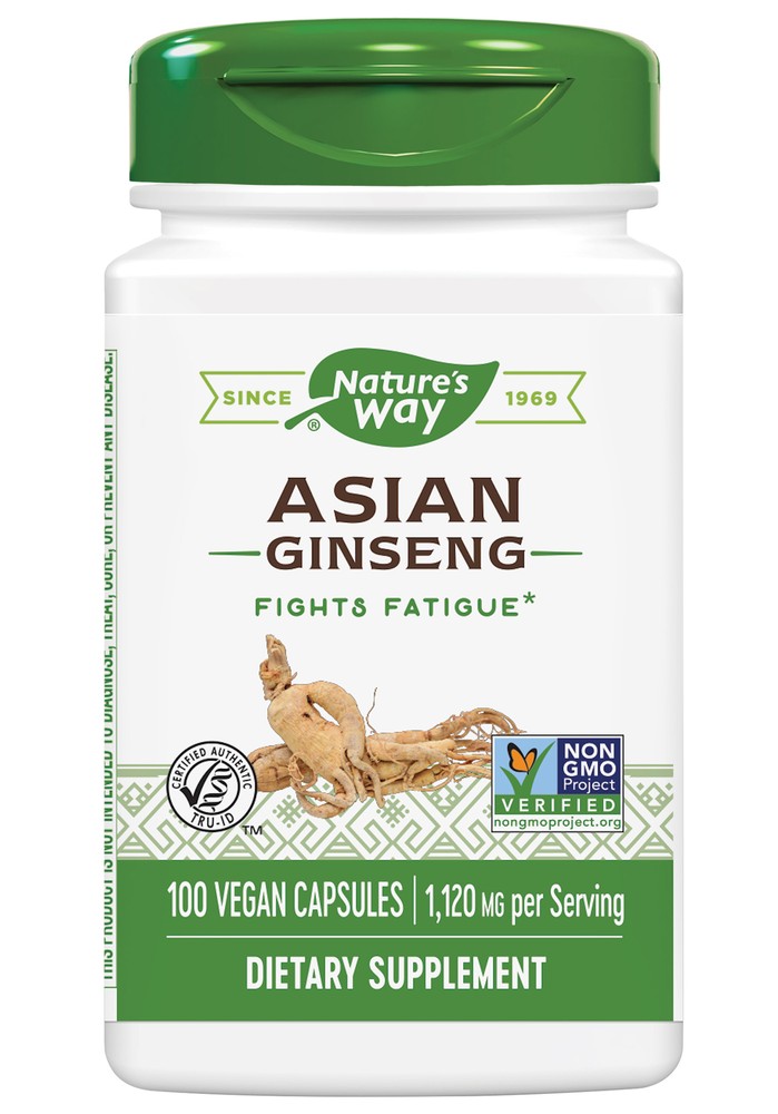 Nature's Way Premium Herbal Asian Ginseng- 560 mg- 100 Ct