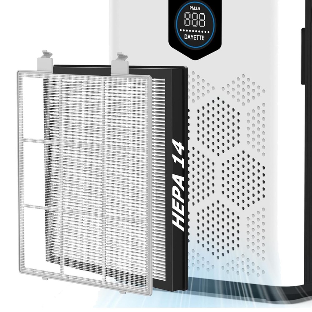 Advanced Air Purifier with Washable Pre-Filters & Real-Time Air Quality Monitor