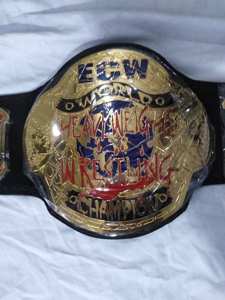 NEW ECW World Heavyweight Wrestling Championship Belt Replica 4mm Brass Plates
