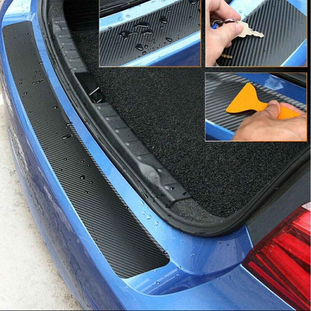 Sticker Rear Bumper Guard Plate Sill Trunk Protector Trim Cover Accessories