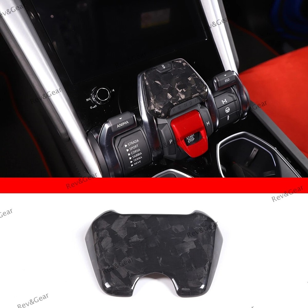 For Lamborghini URUS Center Switch P Gear Button Trim Cover Forged Carbon Fiber