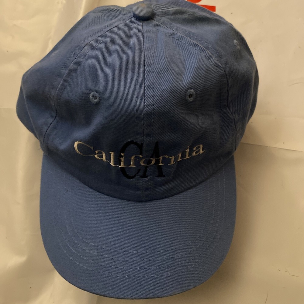 Vintage CA California 90’s Hat Cap Strapback Blue California Denim