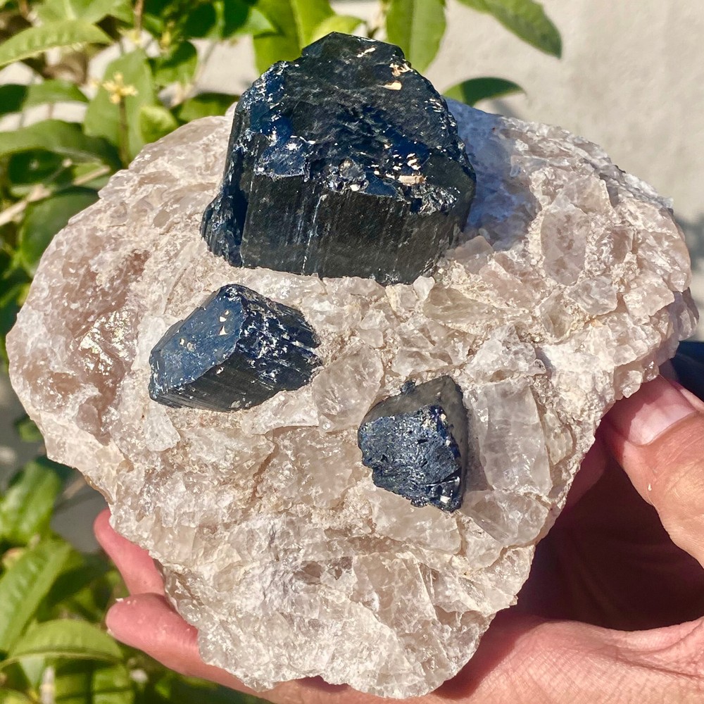 2.84LB Natural black tourmaline crystal gemstone rough mineral specimen