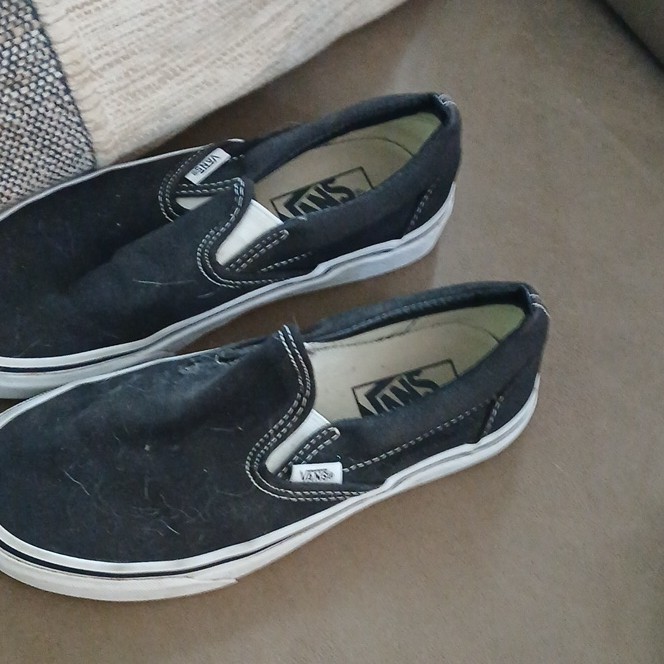 VANS Classic Slip-On Men's Black Canvas Slip-On Shoes US Size 4.5 Casual