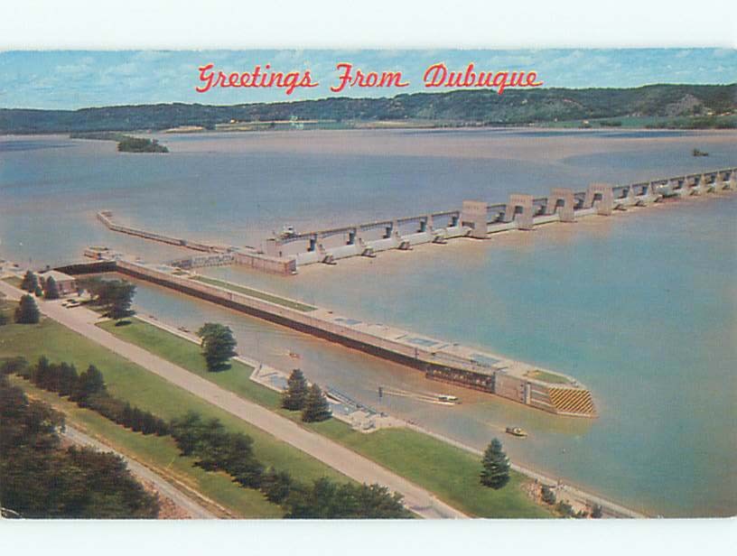 Pre-1980 DAM SCENE Dubuque Iowa IA m/09 AF5817