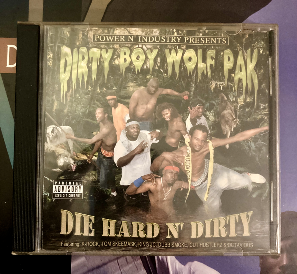 DIRTY BOY WOLF PACK - DIE HARD N DIRTY CD RARE MEMPHIS RAP K-ROCK DUBB SMOKE