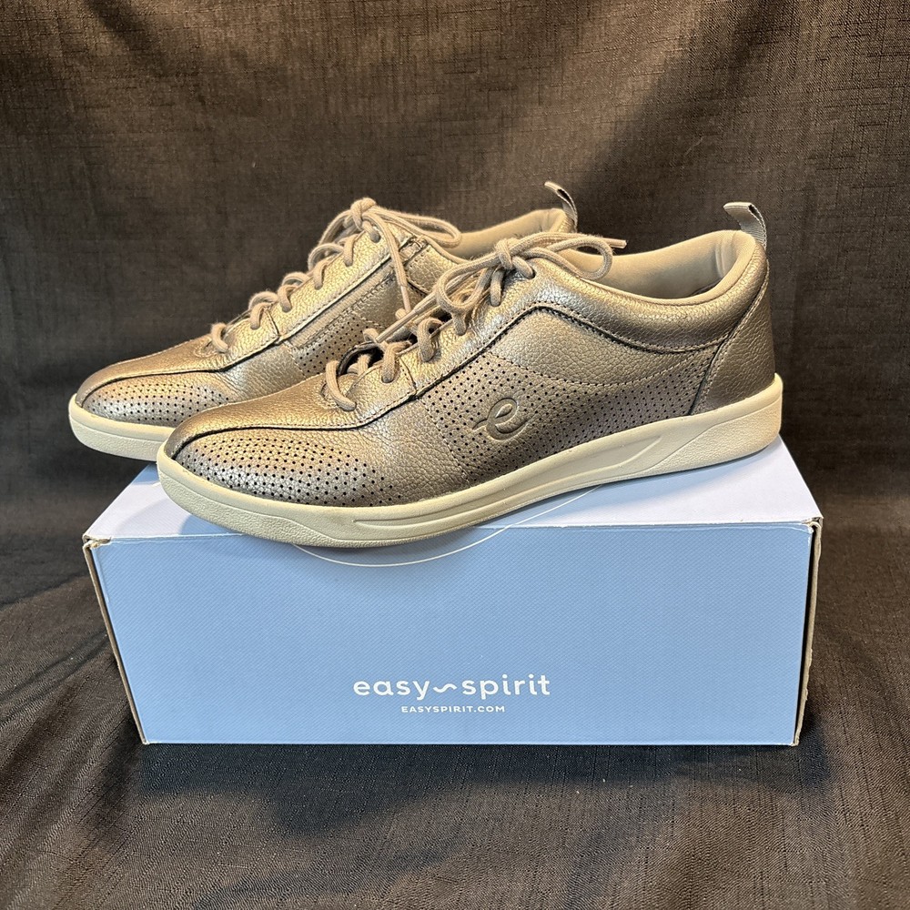 Easy Spirit Women’s Sefreney8  Leather Pewter Shoes Size 8M