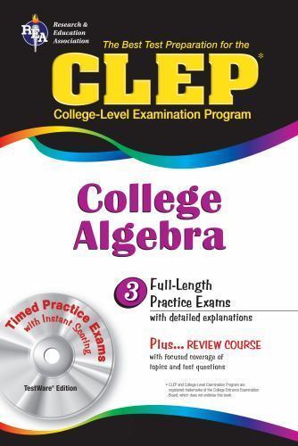 CLEP College Algebra with CD; REA - The B- paperback, 9780878916733, Association