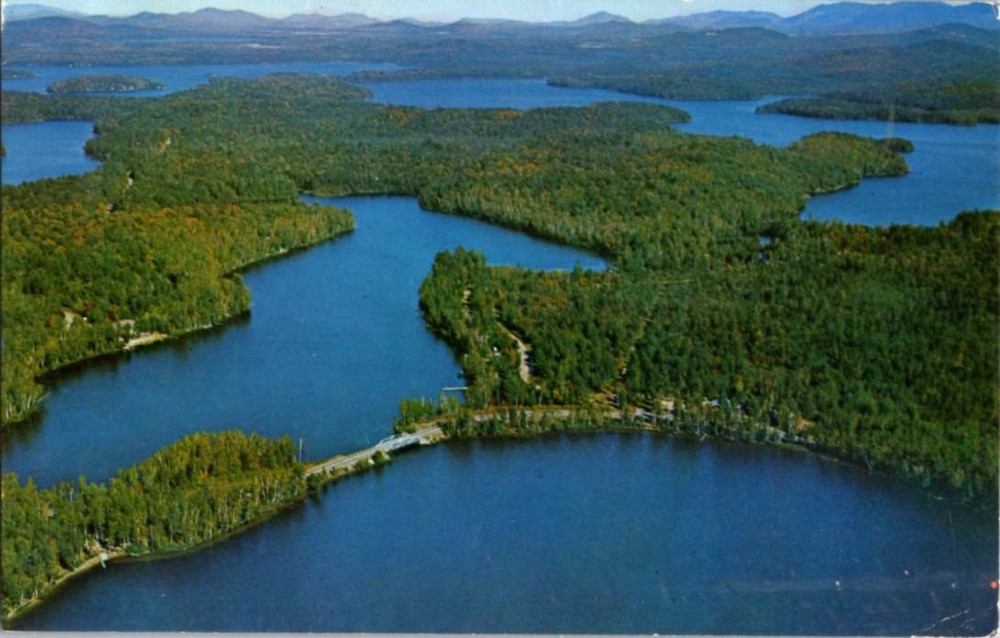 Pre-1980 AERIAL VIEW Adirondacks - Saranac Lake New York NY m/14 BC0536