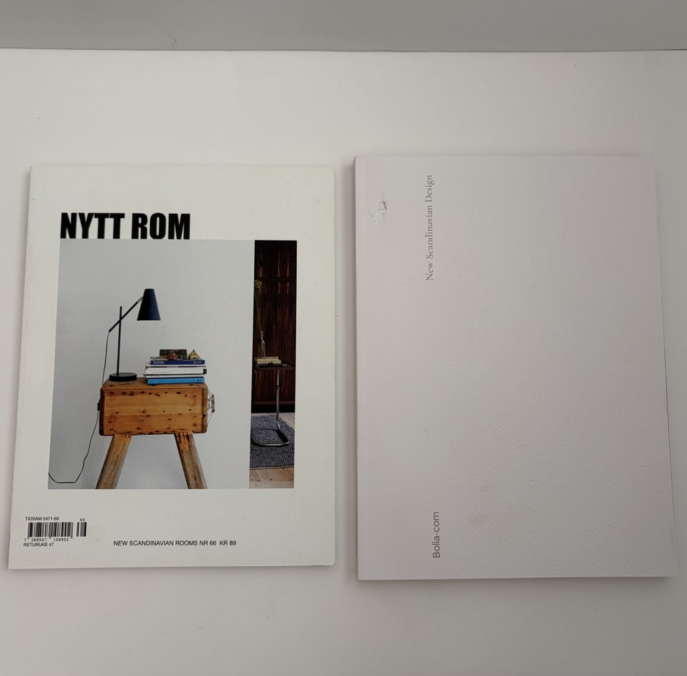 2 Scandinavian Furniture Design Catalog Magazine:  Bolia and NYTT ROM 2018; MCM