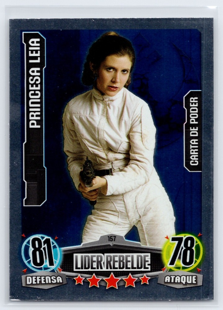PRINCESS LEIA 2012 Star Wars Argentina Topps Force Attax Silver Foil