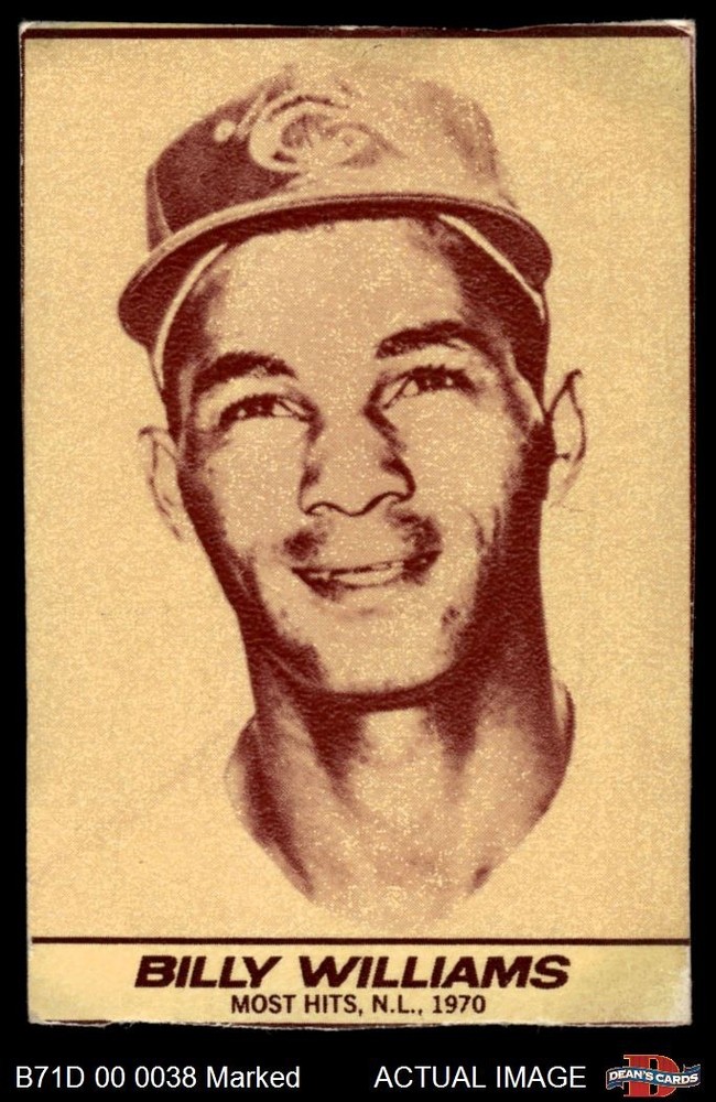 1971 Milk Duds Billy Williams Cubs HOF 1.5 - FAIR