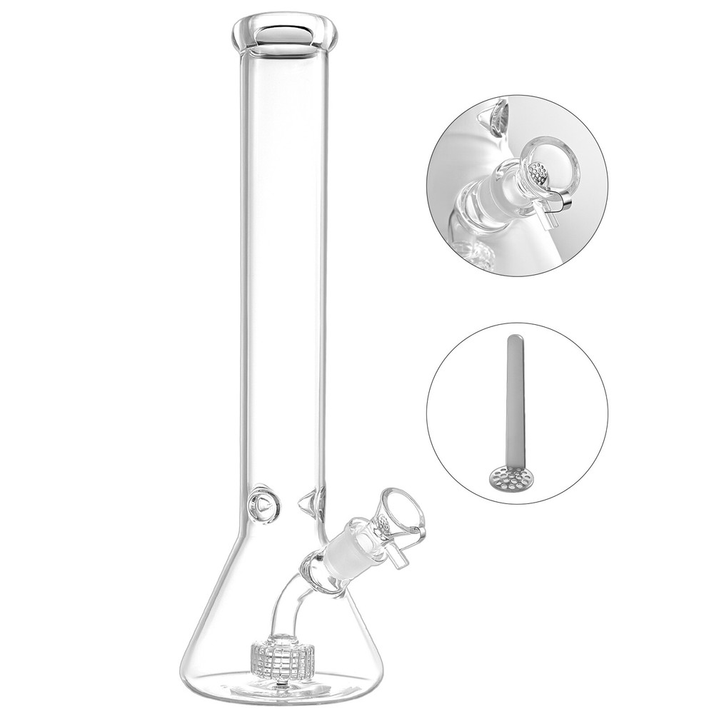 16in Heavy Glass Bong with 14mm Bowl & Tire Cycle Filter