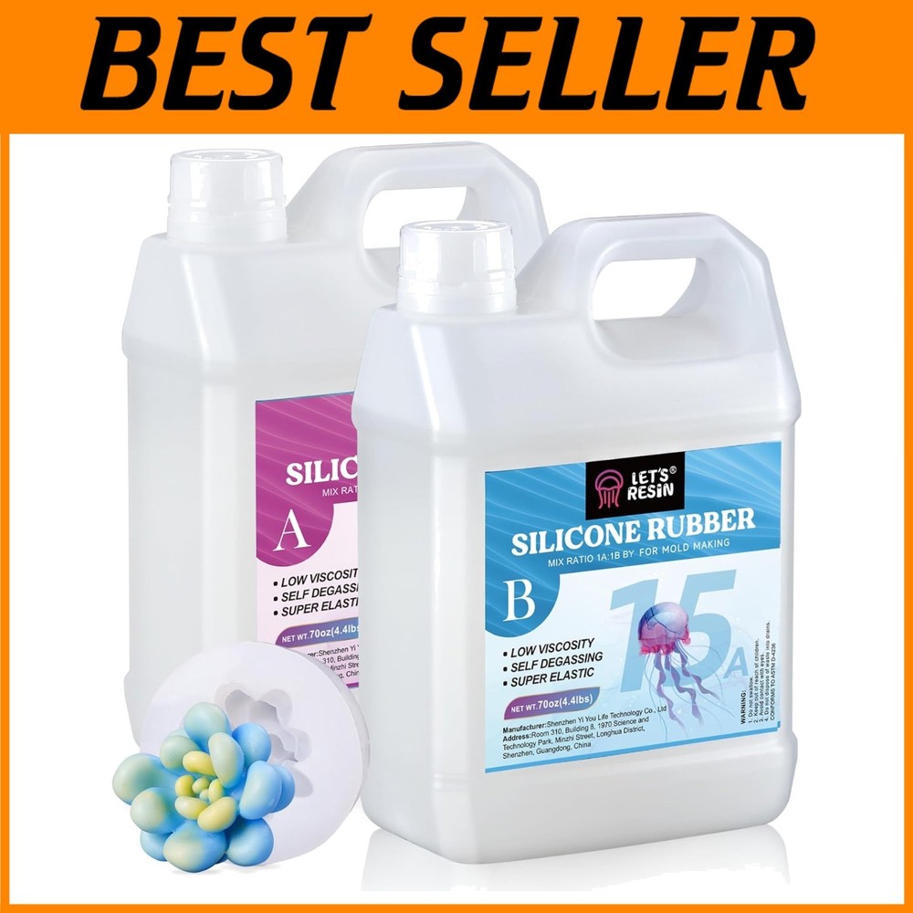 Easy-to-Use Silicone Mold Kit - 140oz, Fast Cure, No Bubbles