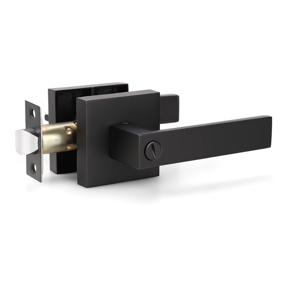 Heavy Duty Privacy Bathroom Lever Lock Set for Interior Door, Bedroom Door Ha...