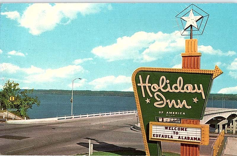 Postcard HOTEL SCENE Eufaula Alabama AL m/09 AJ0845