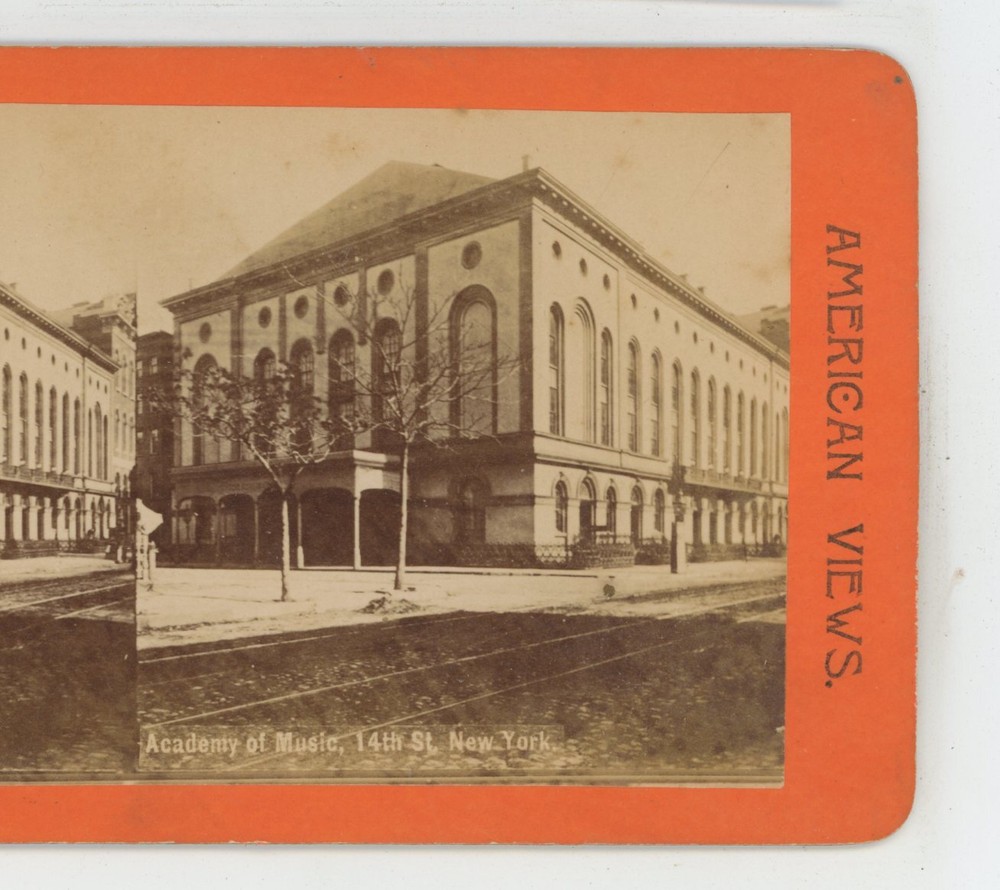 Academy of Music 14th Street NY New York Stereoview-image