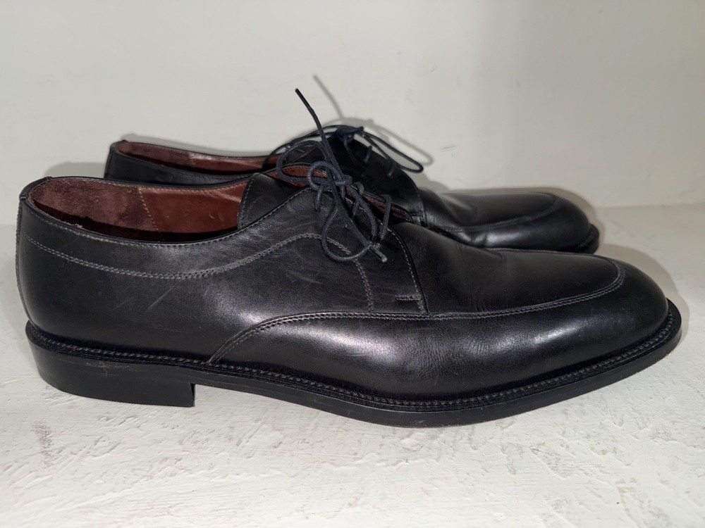 Vintage ET WRIGHT Made In Italy Men's 11 Black Leather Dress Shoes