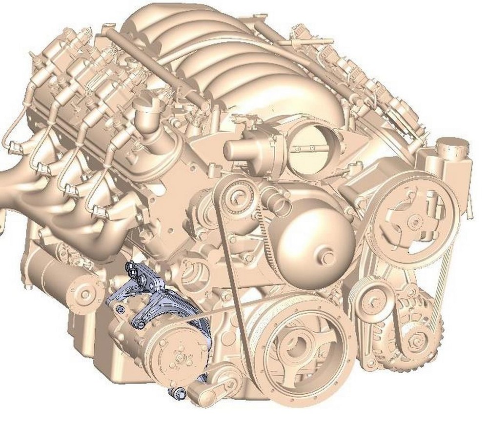 Holley Accessory Drive Component Mount Set - Low-Mount LS Drive System (A/C) w/