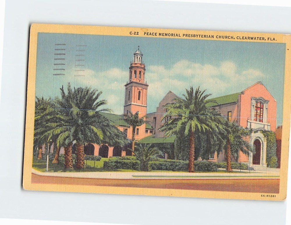 Postcard Peace Memorial Presbyterian Church Clearwater Florida
