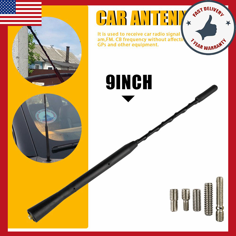 9 in Black Power Antenna Mast For FORD EDGE 2007-2014 LINCOLN MKX 2007-2016 New