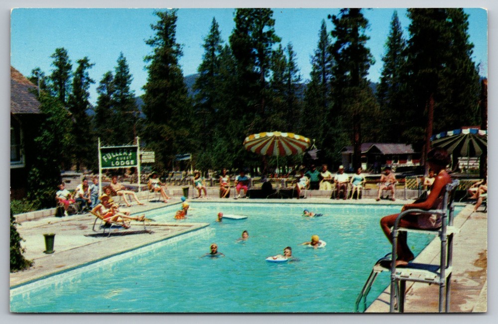 Big Bear Lake, California - Fuller's Guest Lodge - Highway 30 -Chrome Postcard B