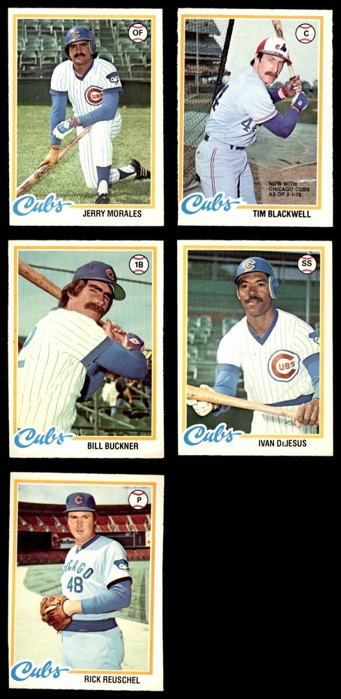 1978 O-Pee-Chee Chicago Cubs Near Team Set 5 - EX 6620395 (7 / 8 cards)
