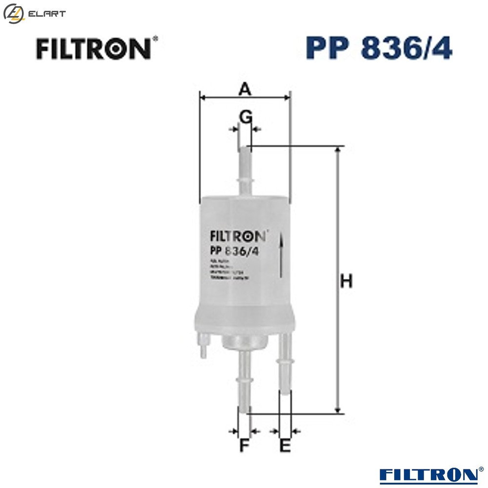 FUEL FILTER PP 836/4 FOR SKODA OCTAVIA/II/Combi LAURA ROOMSTER/Praktik FABIA