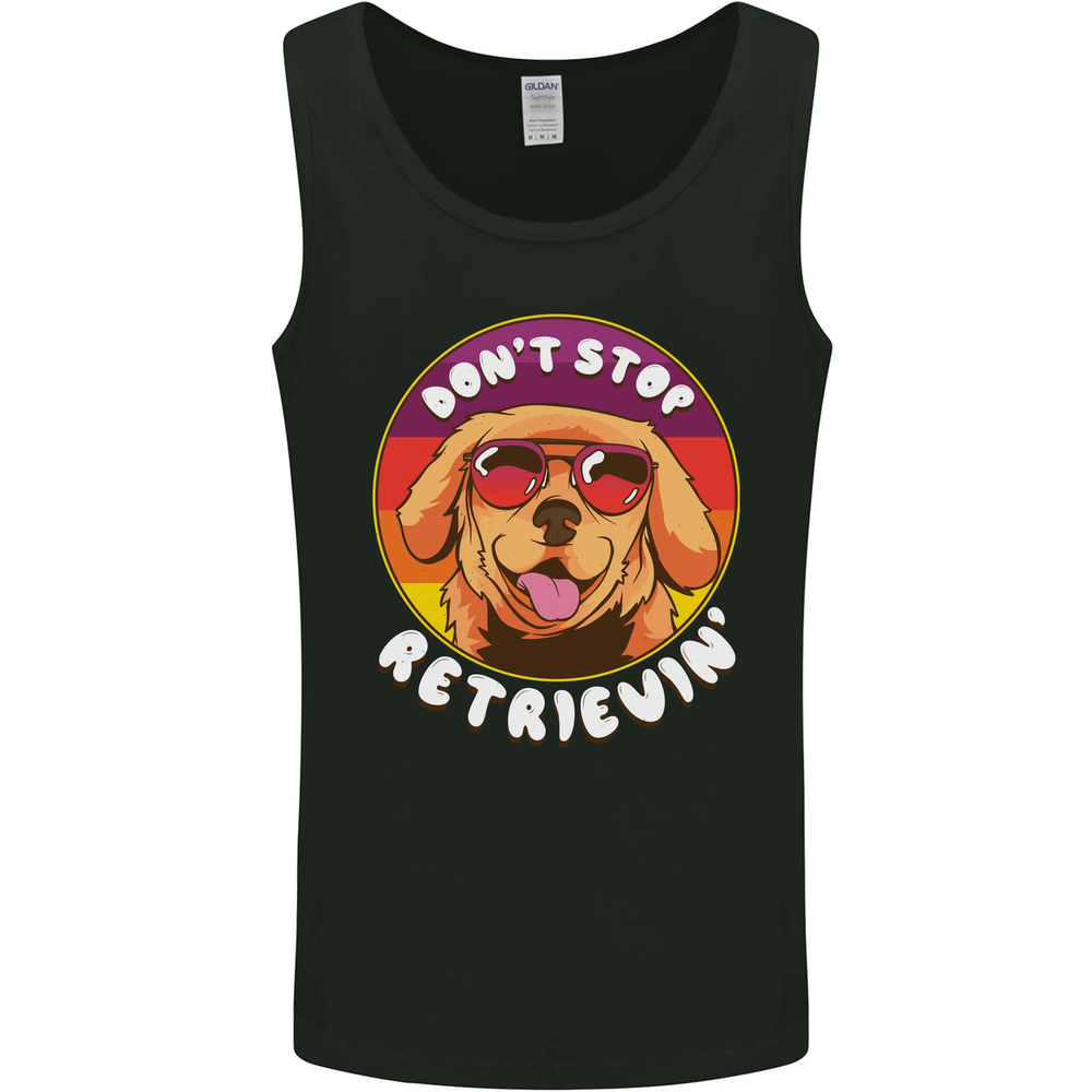 Dont Stop Retrieving Funny Golden Retriever Mens Vest Tank Top
