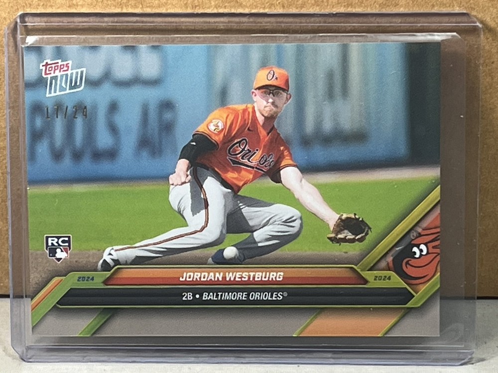 2024 Topps Now Opening Day Jordan Westburg Orioles Rookie Gold Foil 17/24