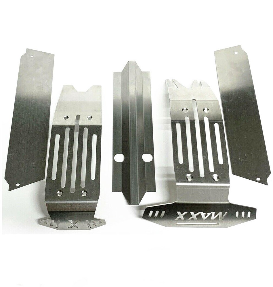5Pcs Skid Plate Sets FOR Traxxas  XMAXX Stainless Steel Chassis Armor Complete