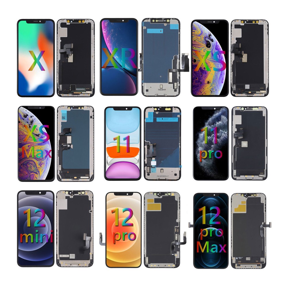 For iPhone 12 11 Pro X XR XS Max Display LCD Digitizer Touch Screen Replacement