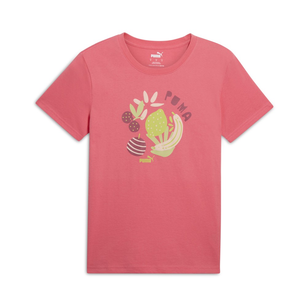 PUMA Graphics Fruity Crew Neck Short Sleeve T-Shirt Womens Size XL  Casual Tops