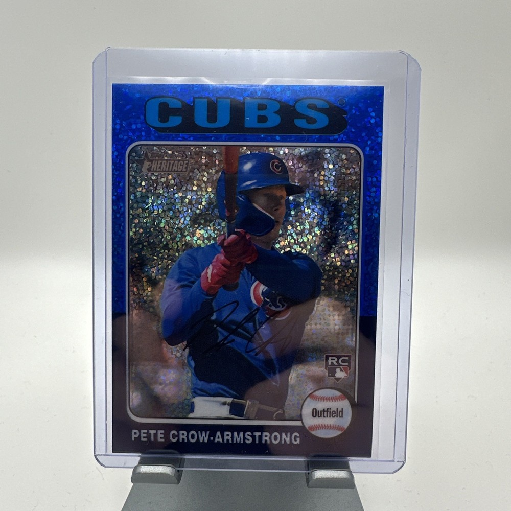 2024 Topps Heritage Pete Crow-Armstrong Cubs Rookie Blue  Sparkle Refractor