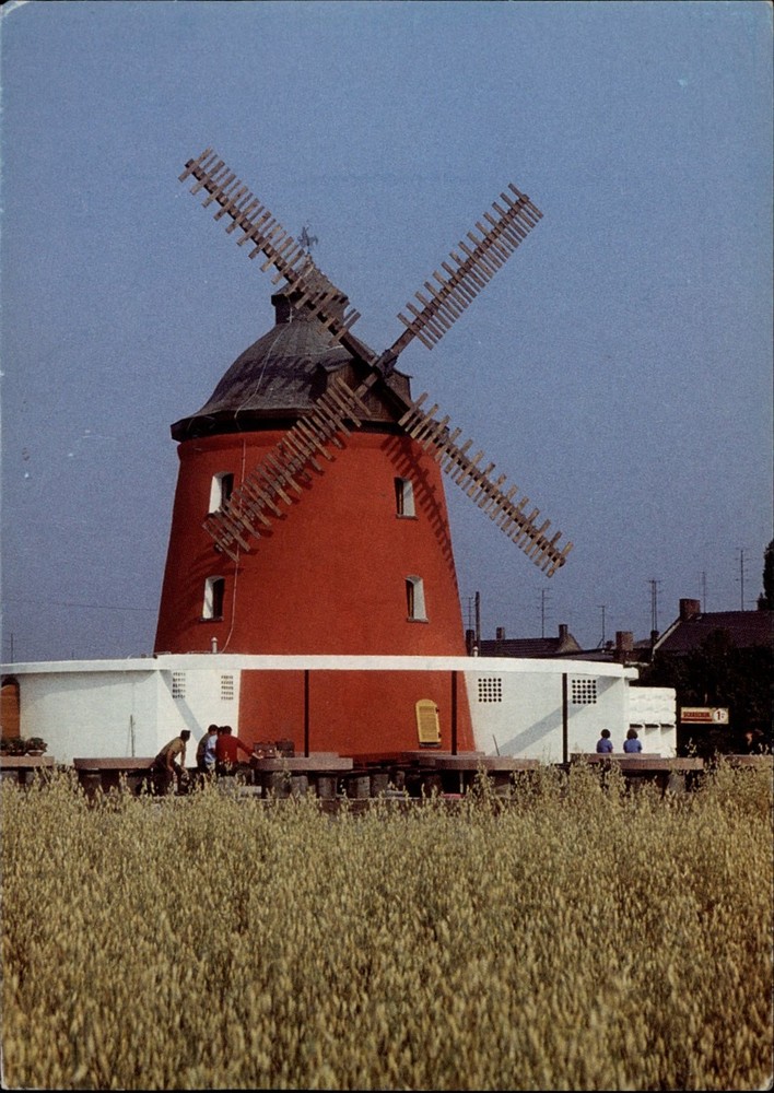 Windmill Halle Neustadt Saxony Anhalt Germany vintage postcard a951