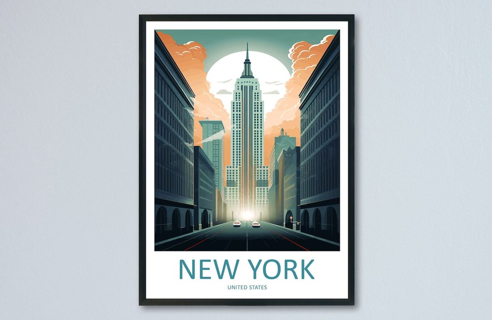 New York Travel Print Wall Art New York Wall Hanging Home Dcor New York Gift