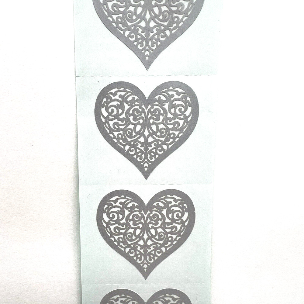 Mrs. Grossman's Vintage Paper Whispers Brocade Heart Stickers Valentine's Day