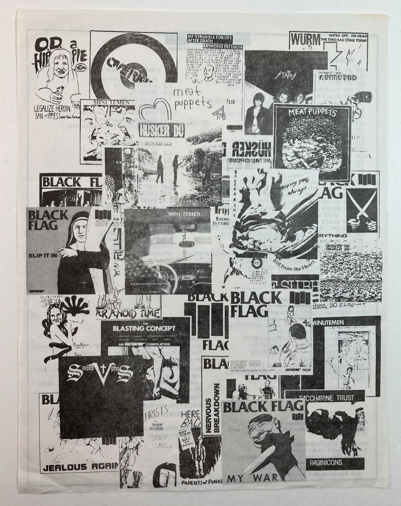 Vintage SST Records Mid 80’s Catalog Flyer Black Flag Stains Pettibon Punk