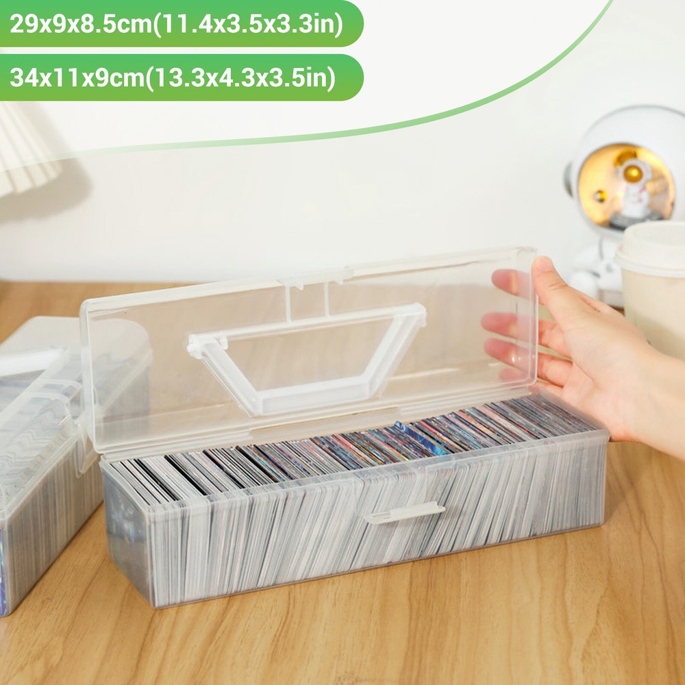 1200-1500 Count Plastic Trading Card Storage Box Sports Baseball Cards Box Case
