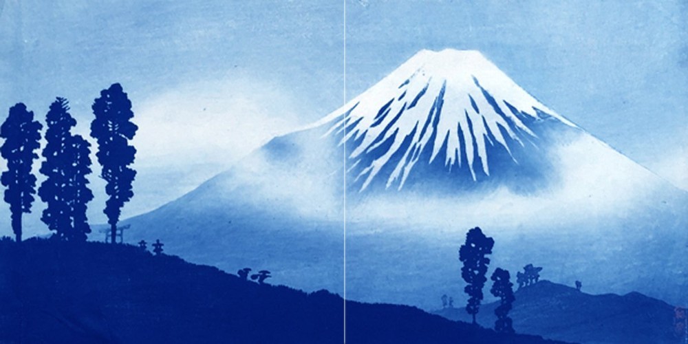 Tile Mural Japan Mount Fuji by H. Takahashi Kitchen Backsplash Marble Ceramic