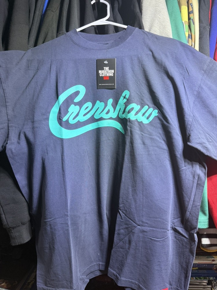 The Marathon Clothing Crenshaw Nipsey Hussle T-Shirt Navy Blue NWT New sz Large