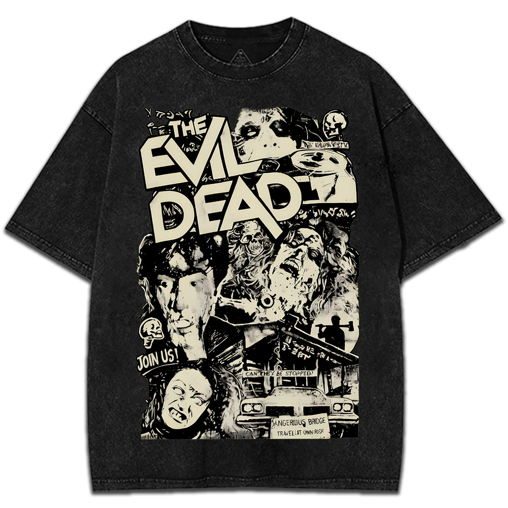 The Evil Dead Ash Williams Necronomicon Horror Movie Character Graphic T-Shirt