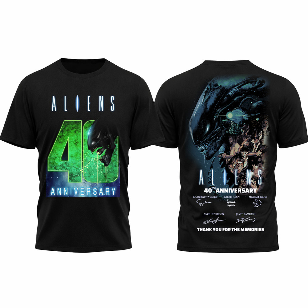 Aliens 40th Anniversary 1986-2026 All Over Shirt, Thank You For The Memories Tee