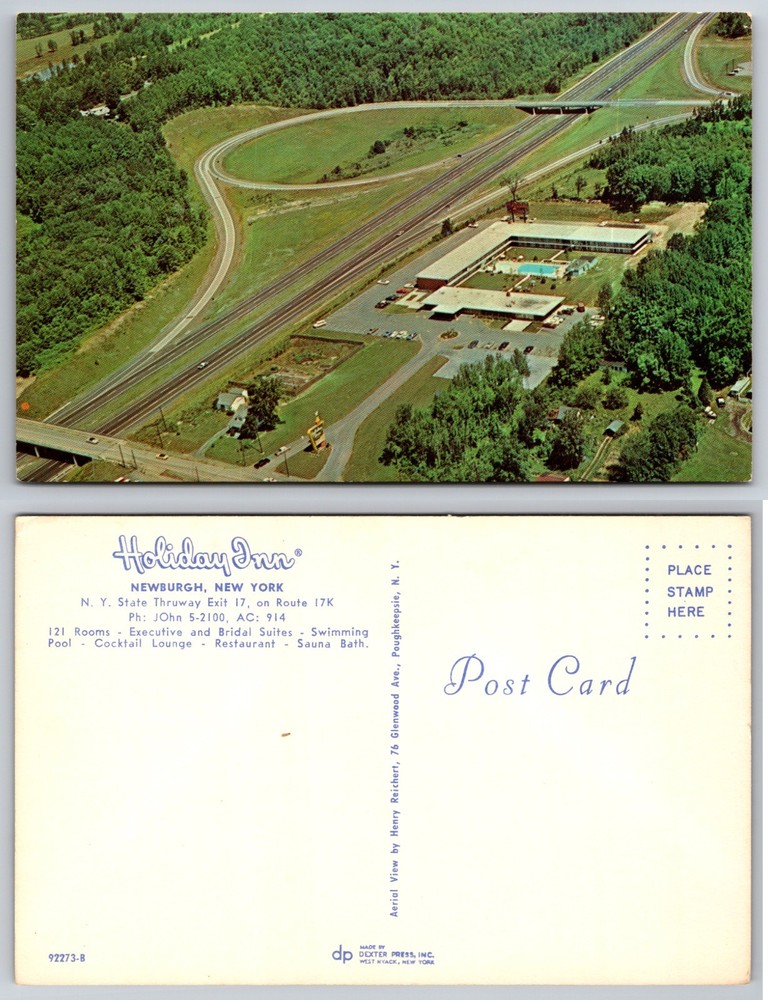 Holiday Inn Newburgh New York Highway Motel Postcard