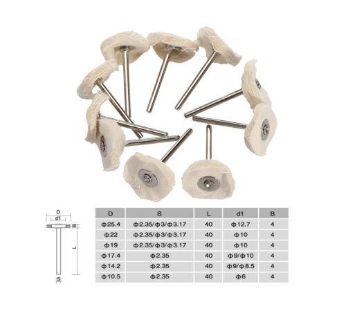 Cotton Polishing Buffing Wheel Shank Tool For Rotary Accessories 10 Pack
