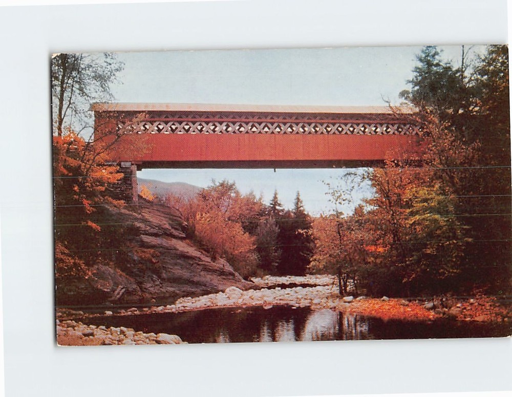 Postcard Vermont Covered Bridge USA