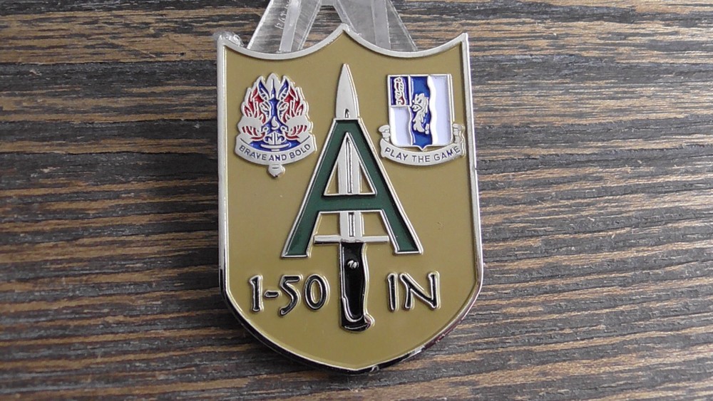US Army 1st Battalion 50th Infantry Attack Company Commander Challenge Coin