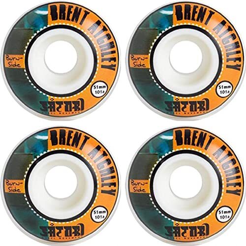 Satori Movement Brent Atchley Burnside 51mm 101a White Skate Wheels 4-Pack